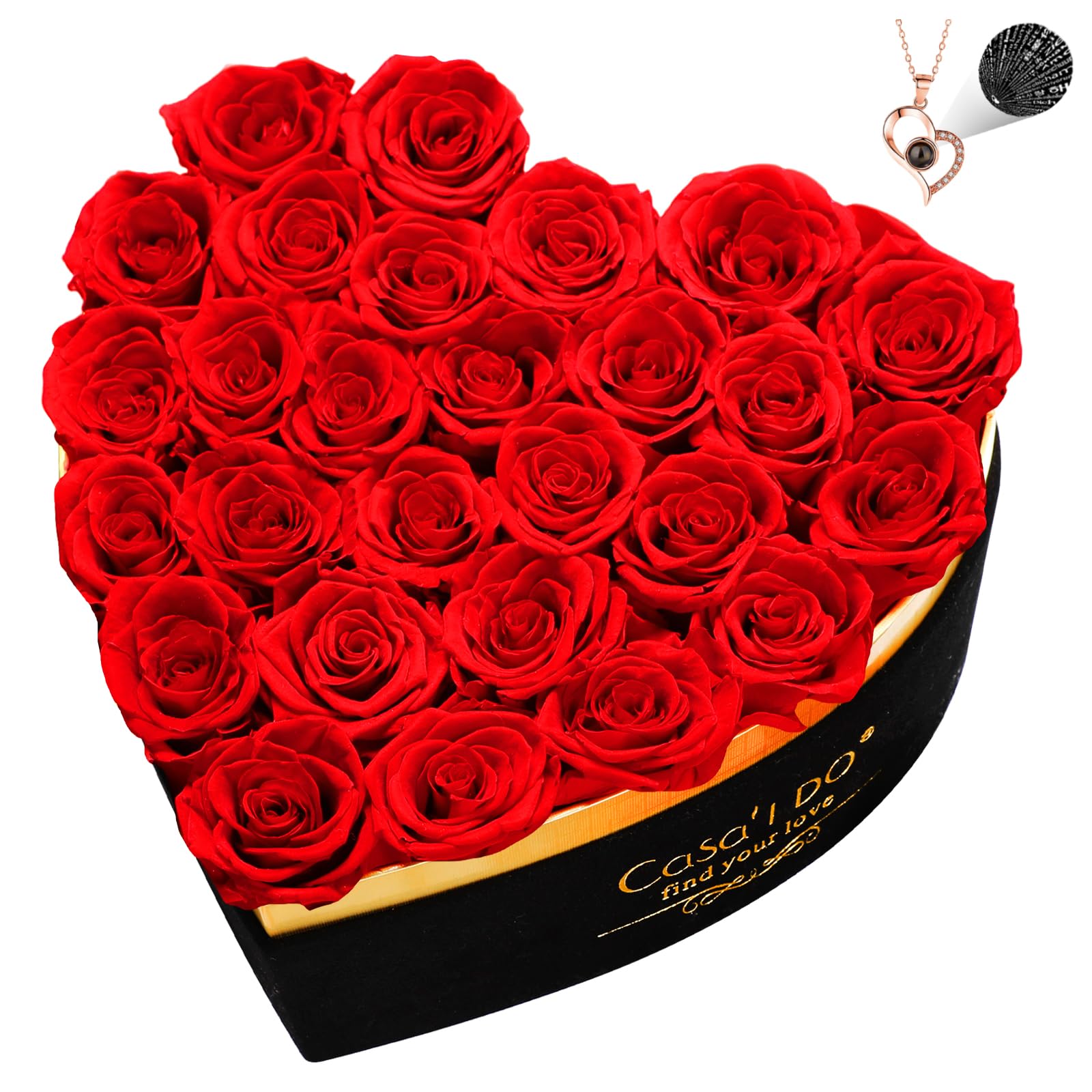 Amazon.com: Casaido Preserved Roses Flowers for Delivery 27 Pcs